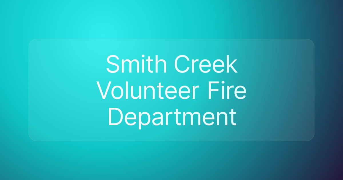 Smith Creek Volunteer Fire Department