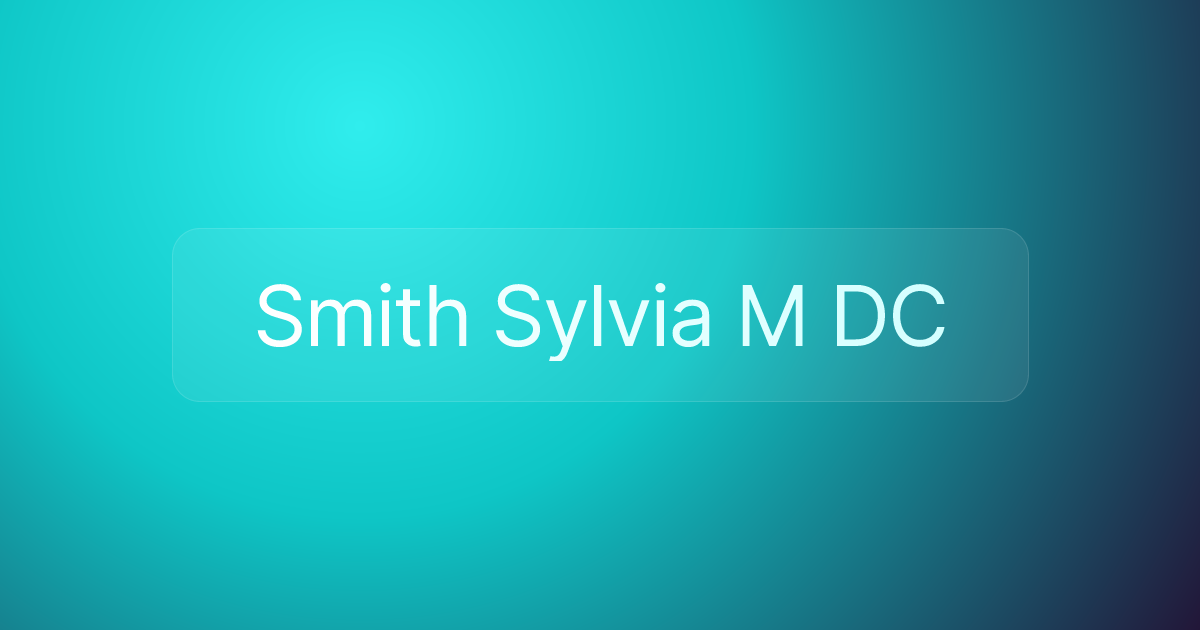 Smith Sylvia M DC