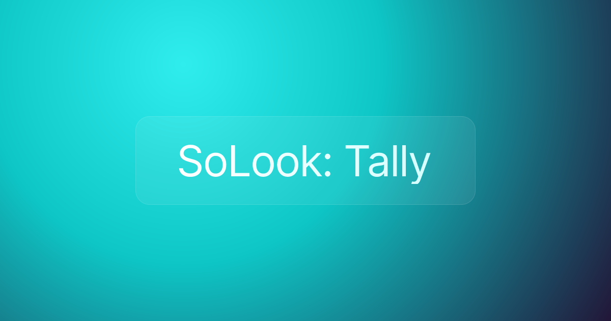 SoLook: Tally