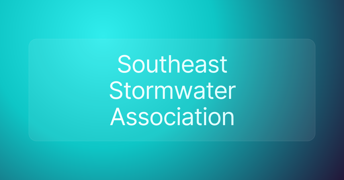 Southeast Stormwater Association