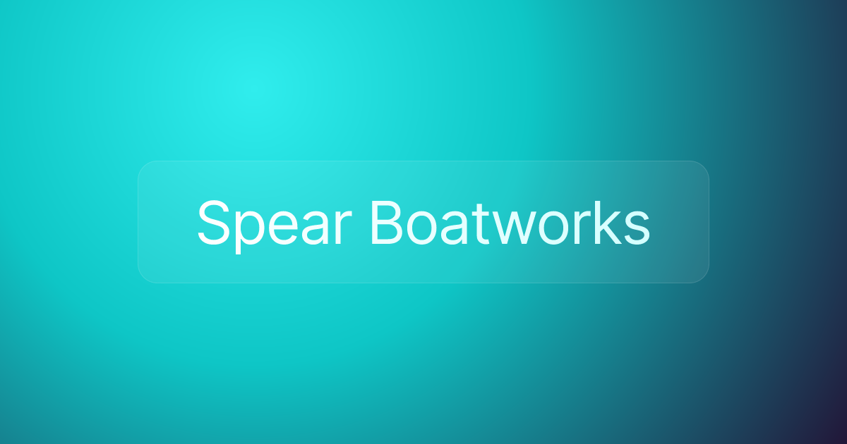Spear Boatworks