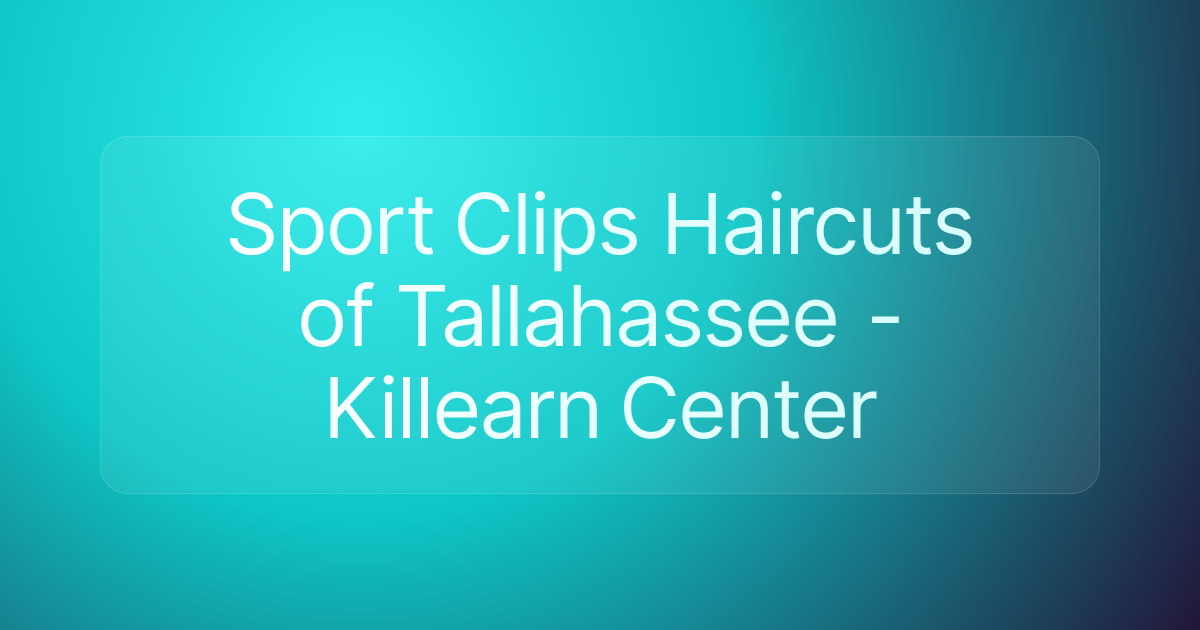 Sport Clips Haircuts of Tallahassee - Killearn Center