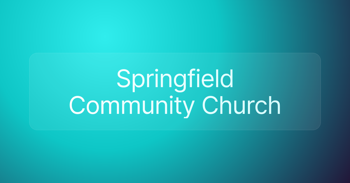 Springfield Community Church