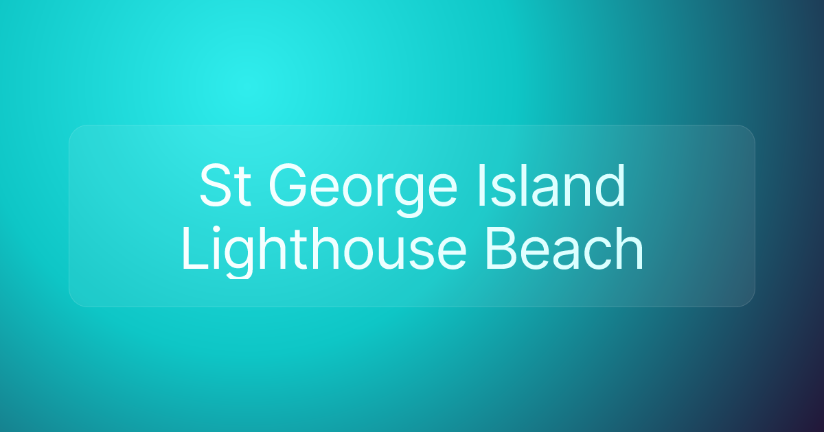 St George Island Lighthouse Beach