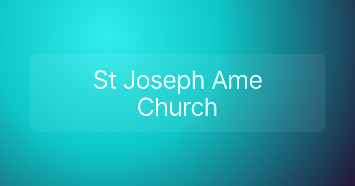 St Joseph Ame Church