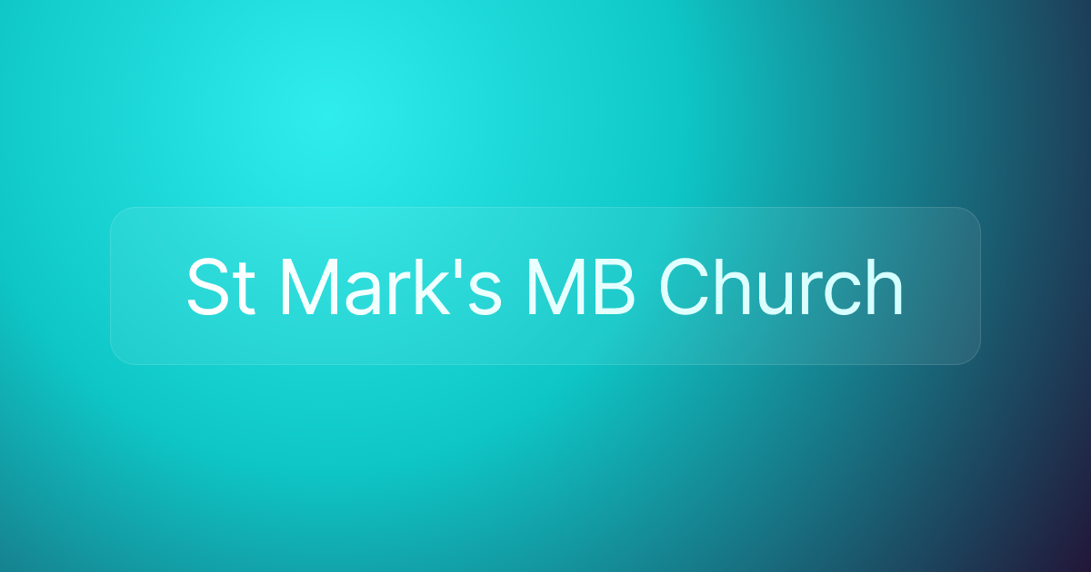 St Mark's MB Church