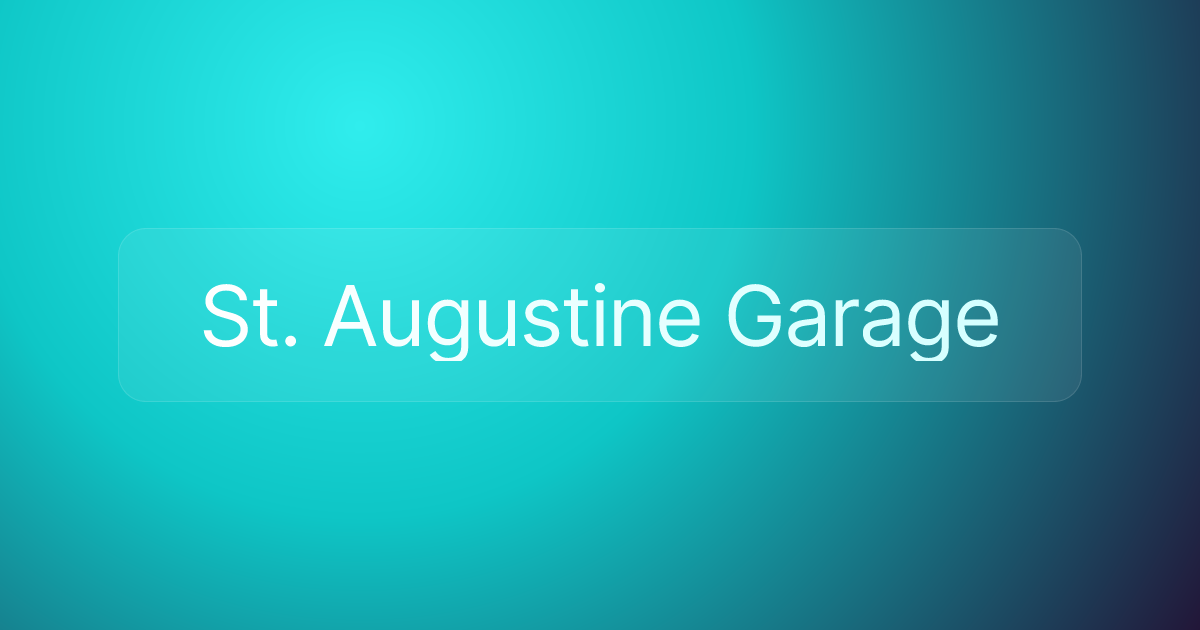 St. Augustine Garage