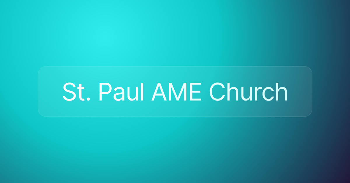 St. Paul AME Church