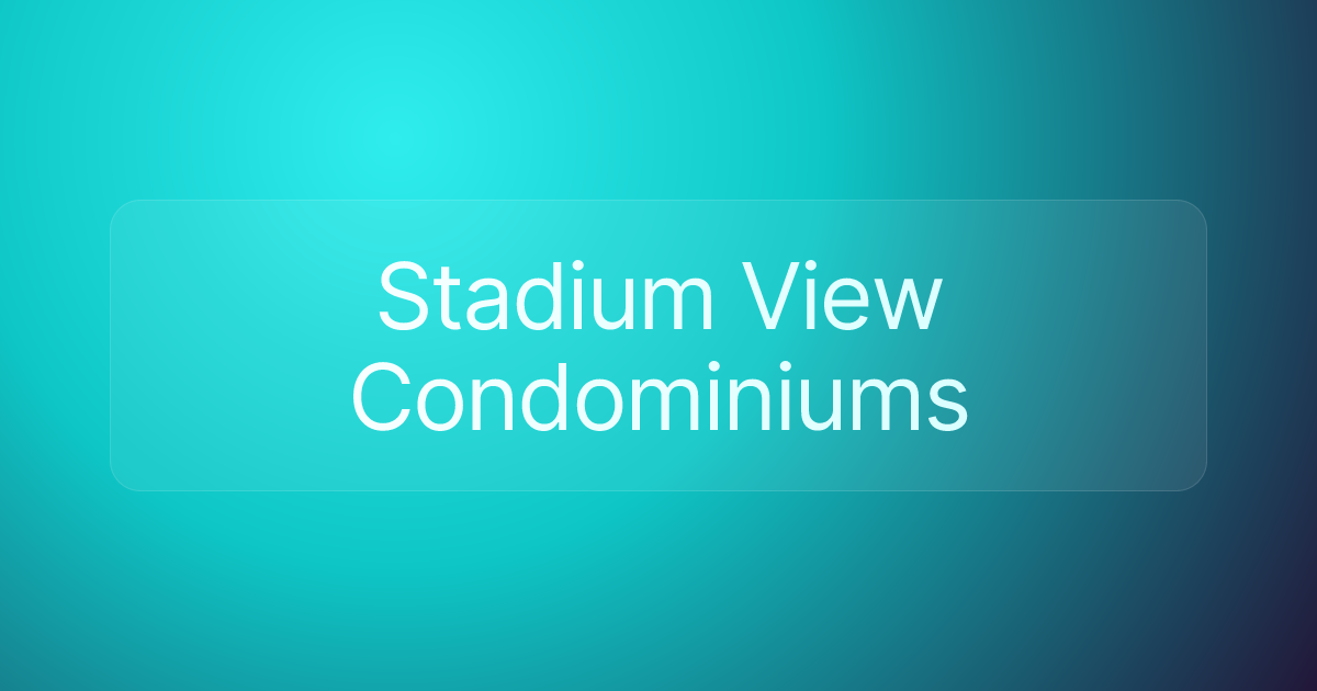 Stadium View Condominiums
