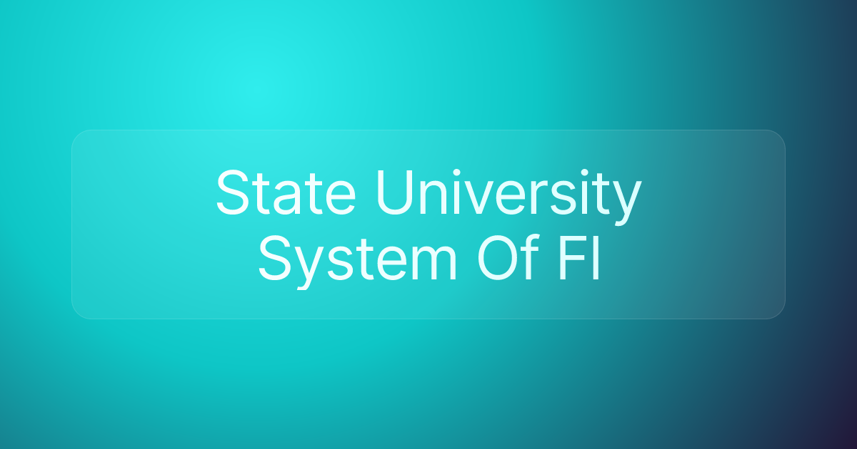 State University System Of Fl