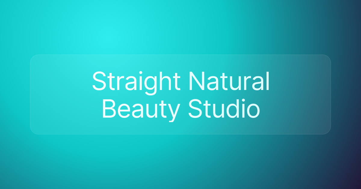 Straight Natural Beauty Studio