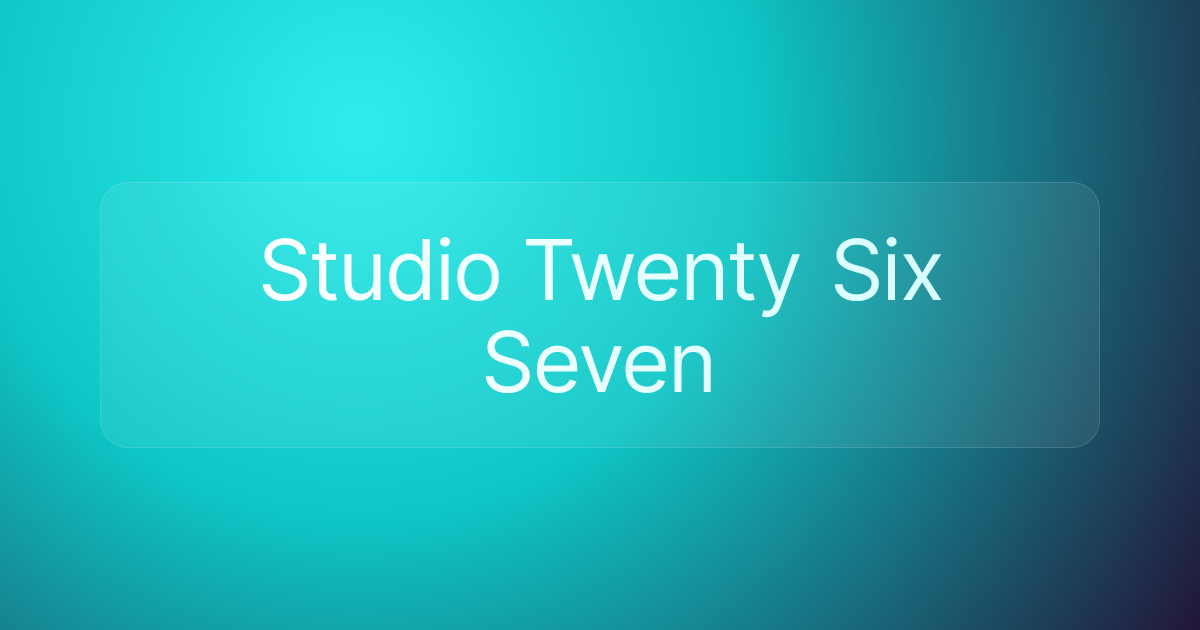 Studio Twenty Six Seven