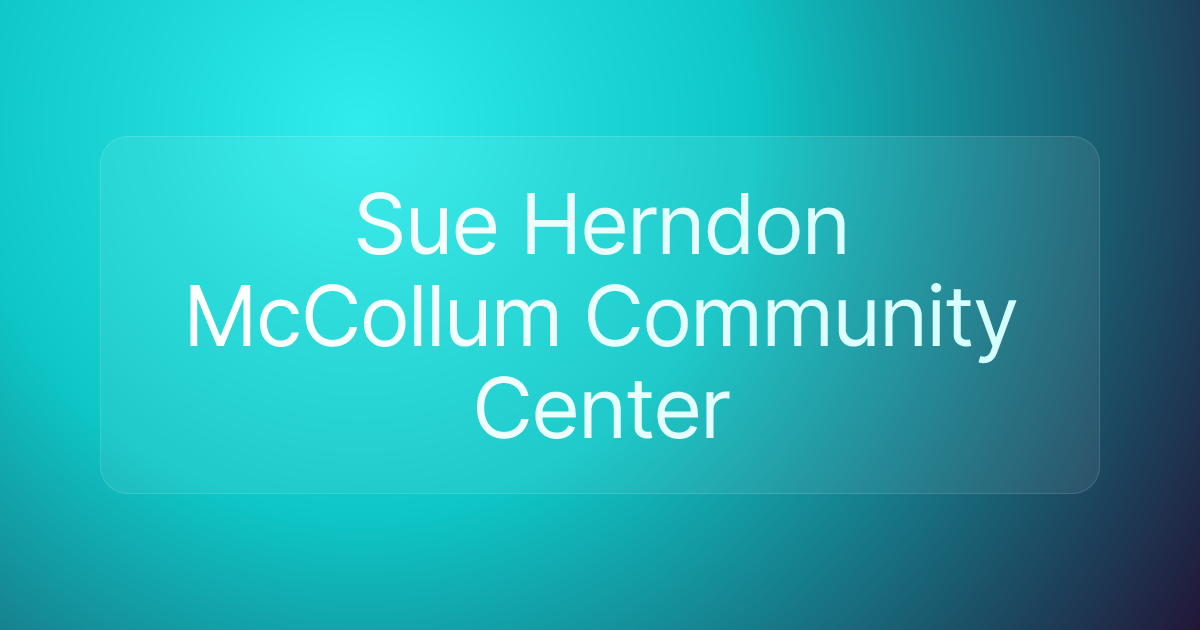 Sue Herndon McCollum Community Center