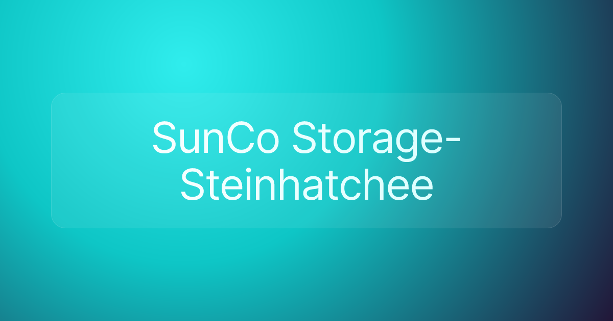 SunCo Storage- Steinhatchee