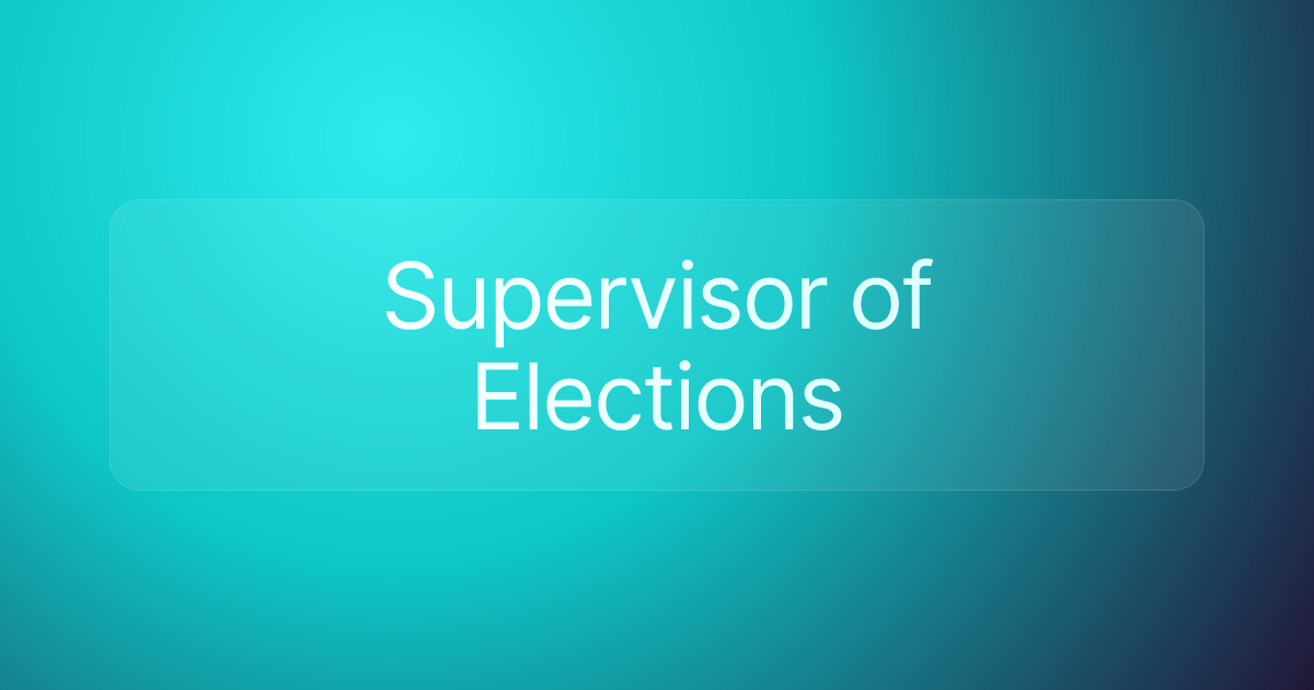 Supervisor of Elections