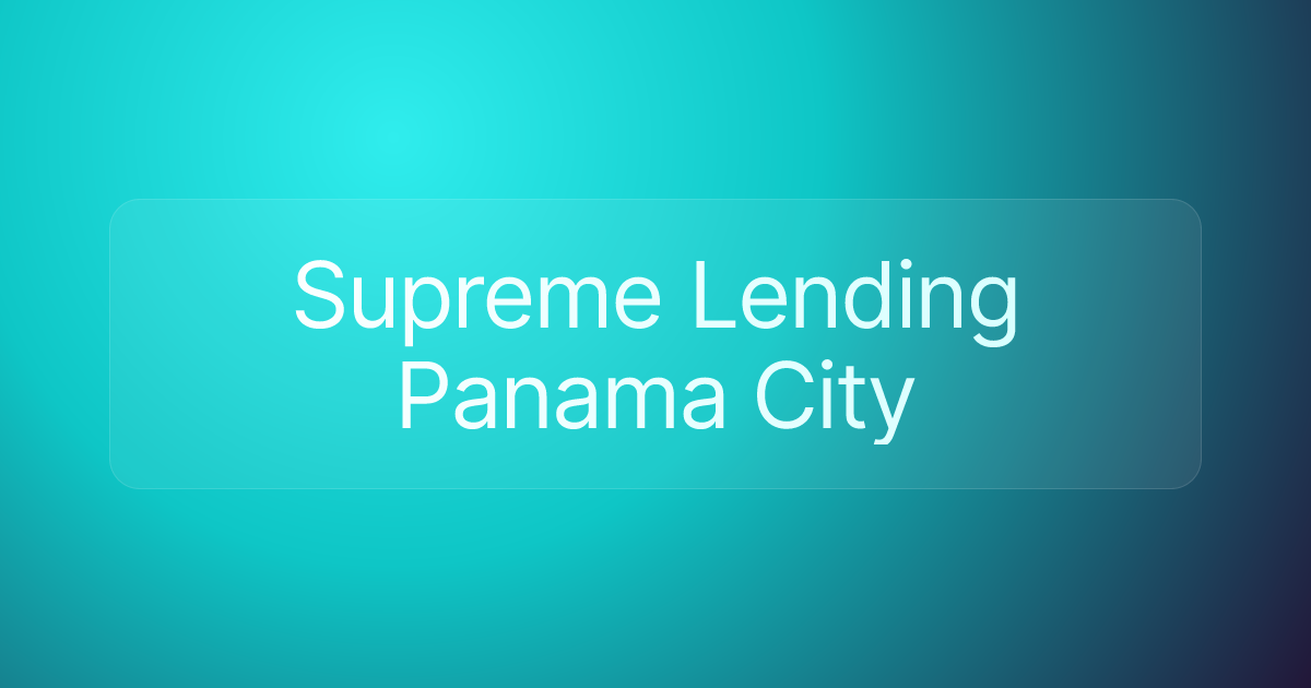 Supreme Lending Panama City
