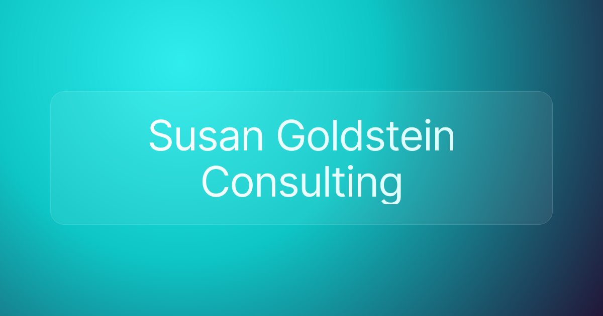 Susan Goldstein Consulting