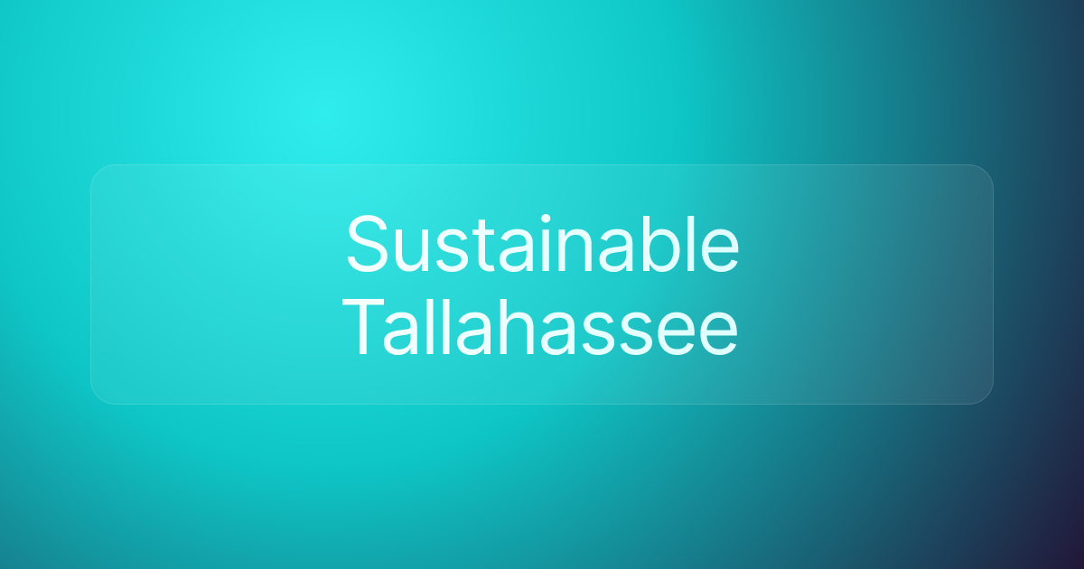 Sustainable Tallahassee