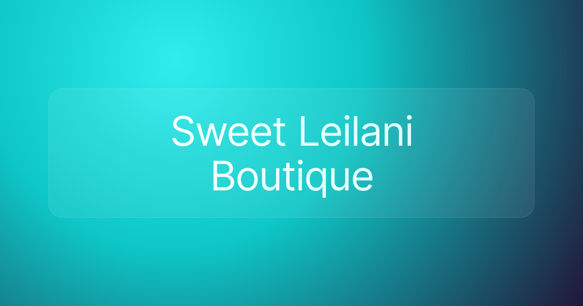 Sweet Leilani Boutique