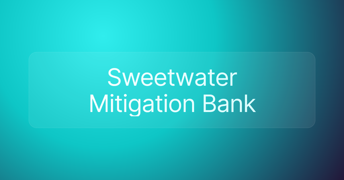 Sweetwater Mitigation Bank
