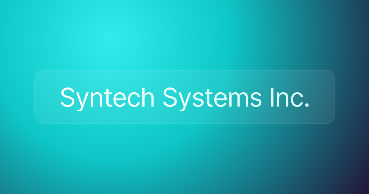 Syntech Systems Inc.