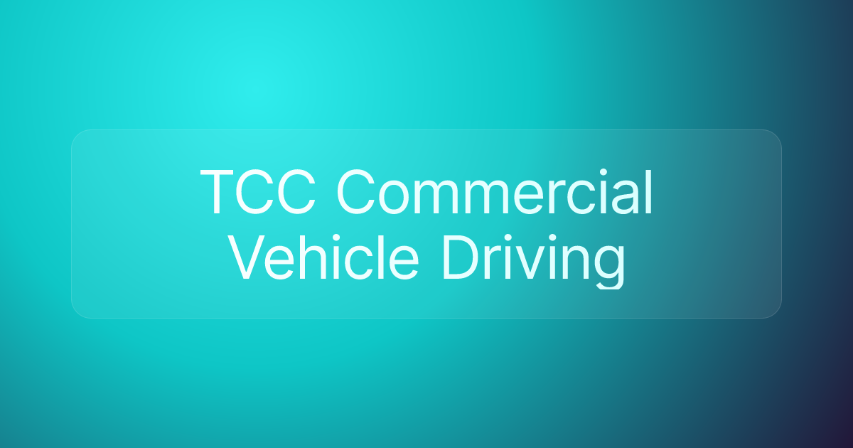 TCC Commercial Vehicle Driving
