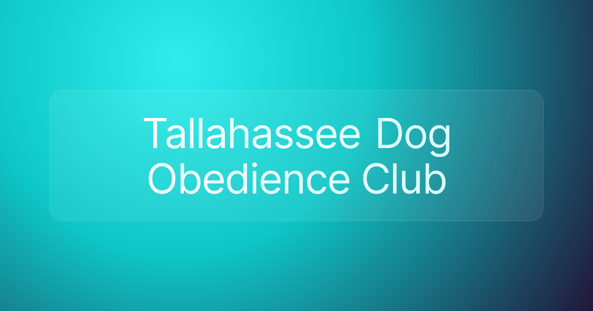 Tallahassee Dog Obedience Club