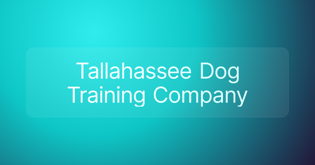 Tallahassee Dog Training Company