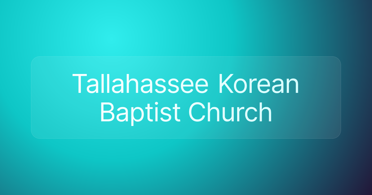 Tallahassee Korean Baptist Church