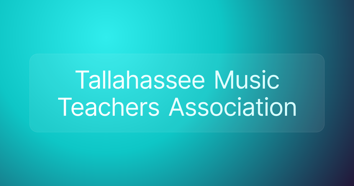 Tallahassee Music Teachers Association