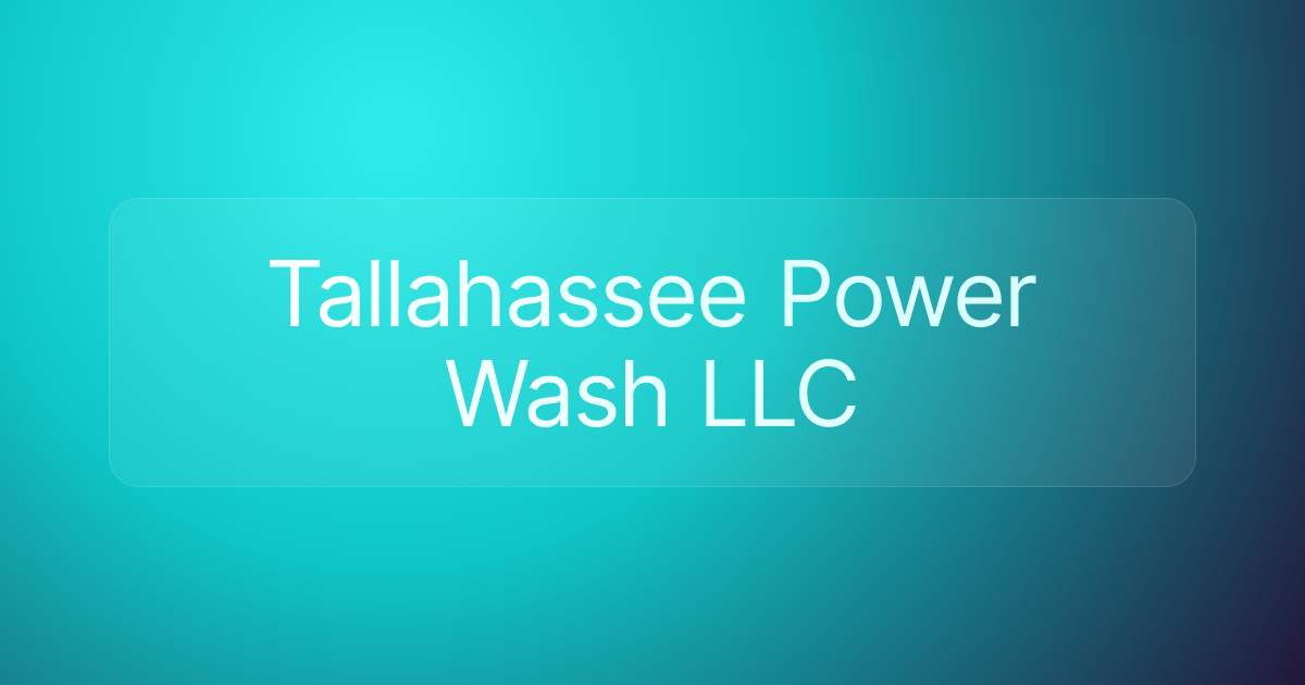 Tallahassee Power Wash LLC