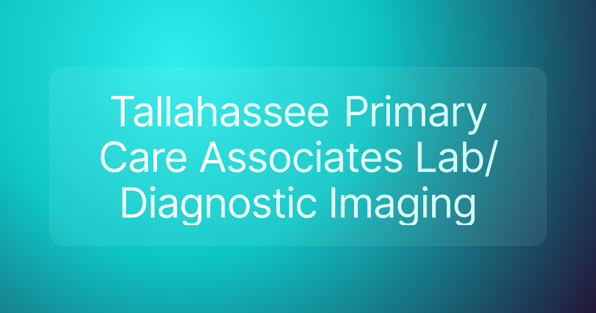 Tallahassee Primary Care Associates Lab/Diagnostic Imaging