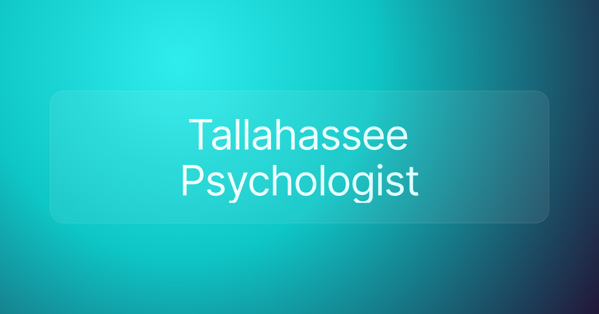 Tallahassee Psychologist
