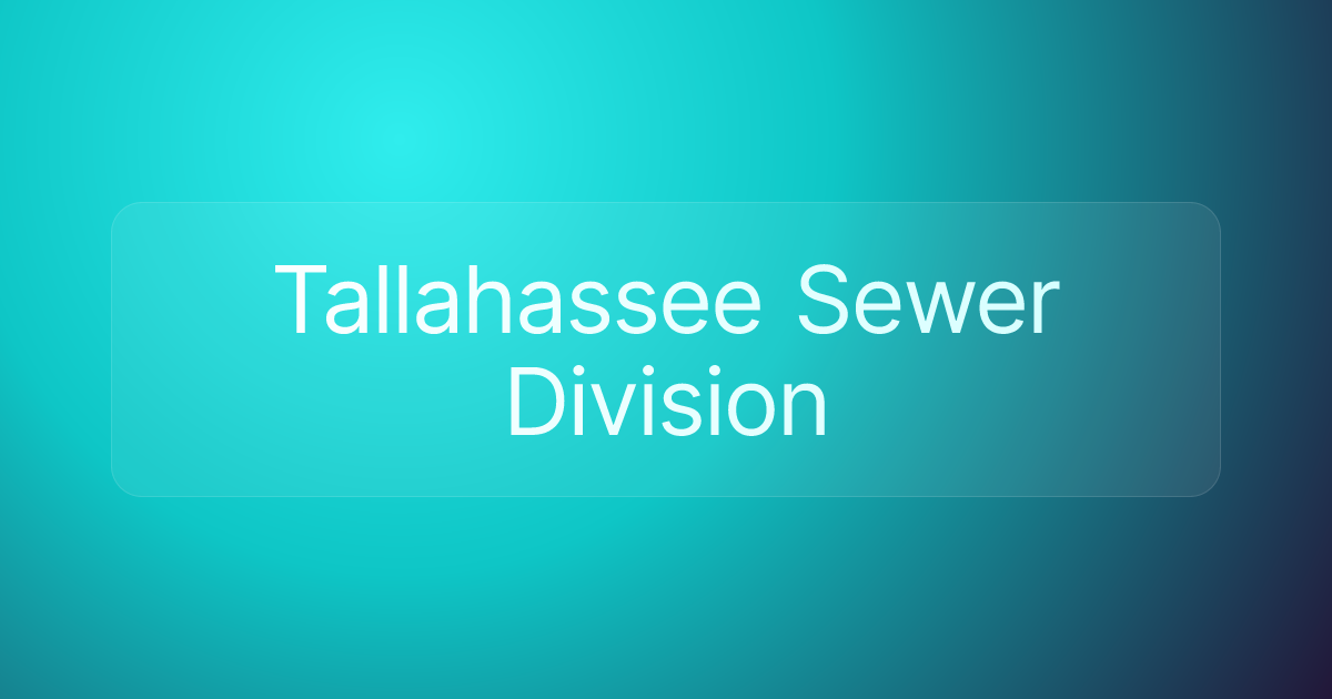 Tallahassee Sewer Division