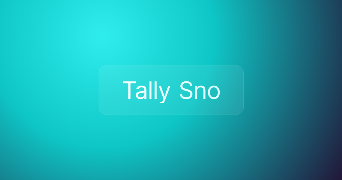 Tally Sno