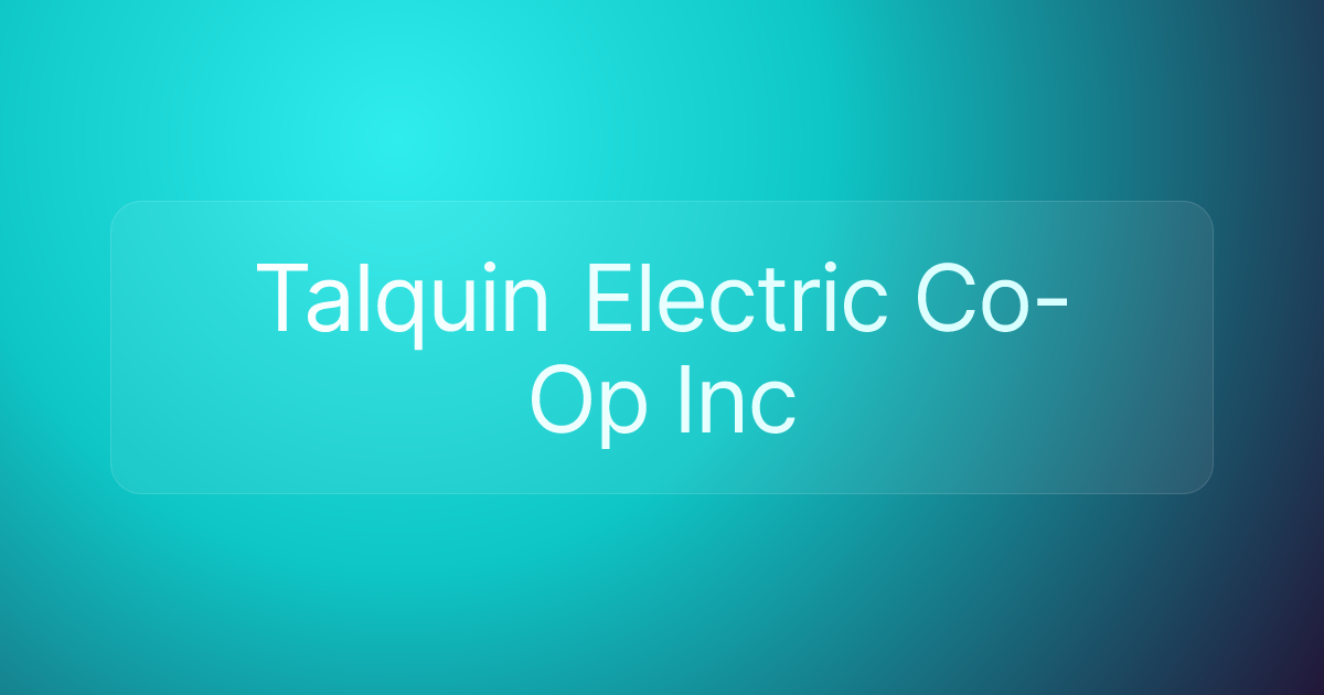 Talquin Electric Co-Op Inc