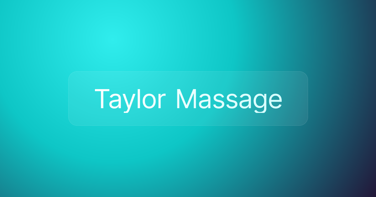 Taylor Massage