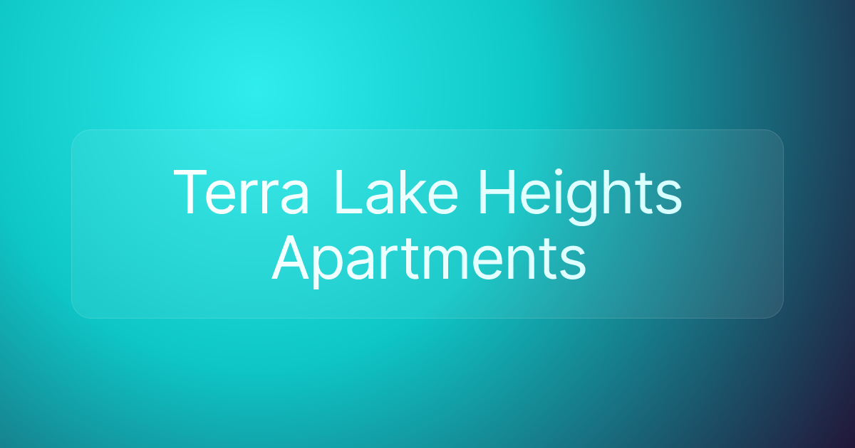 Terra Lake Heights Apartments