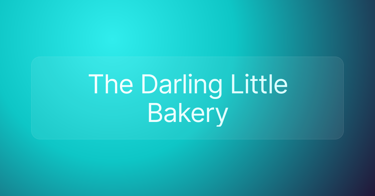 The Darling Little Bakery