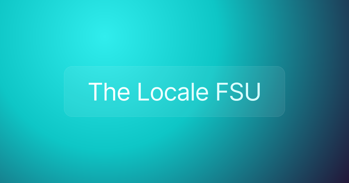 The Locale FSU