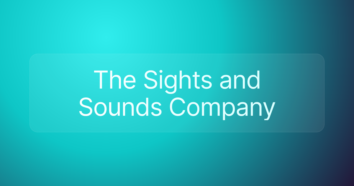 The Sights and Sounds Company