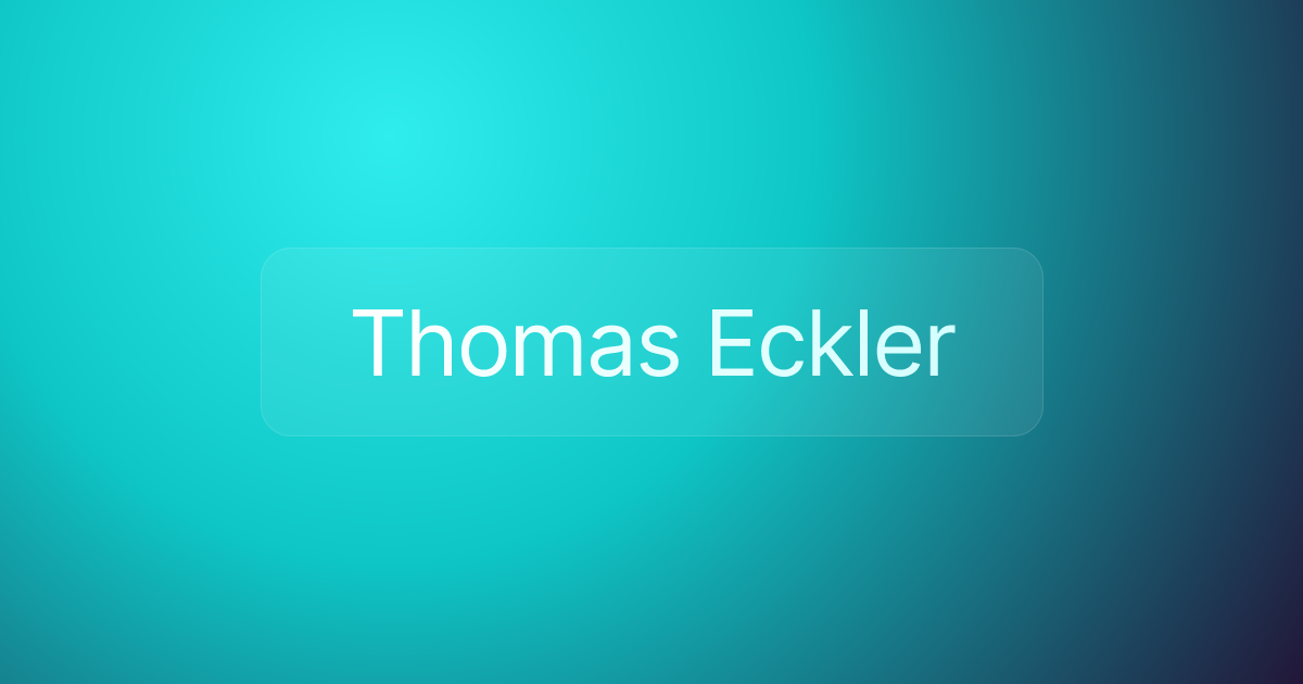 Thomas Eckler