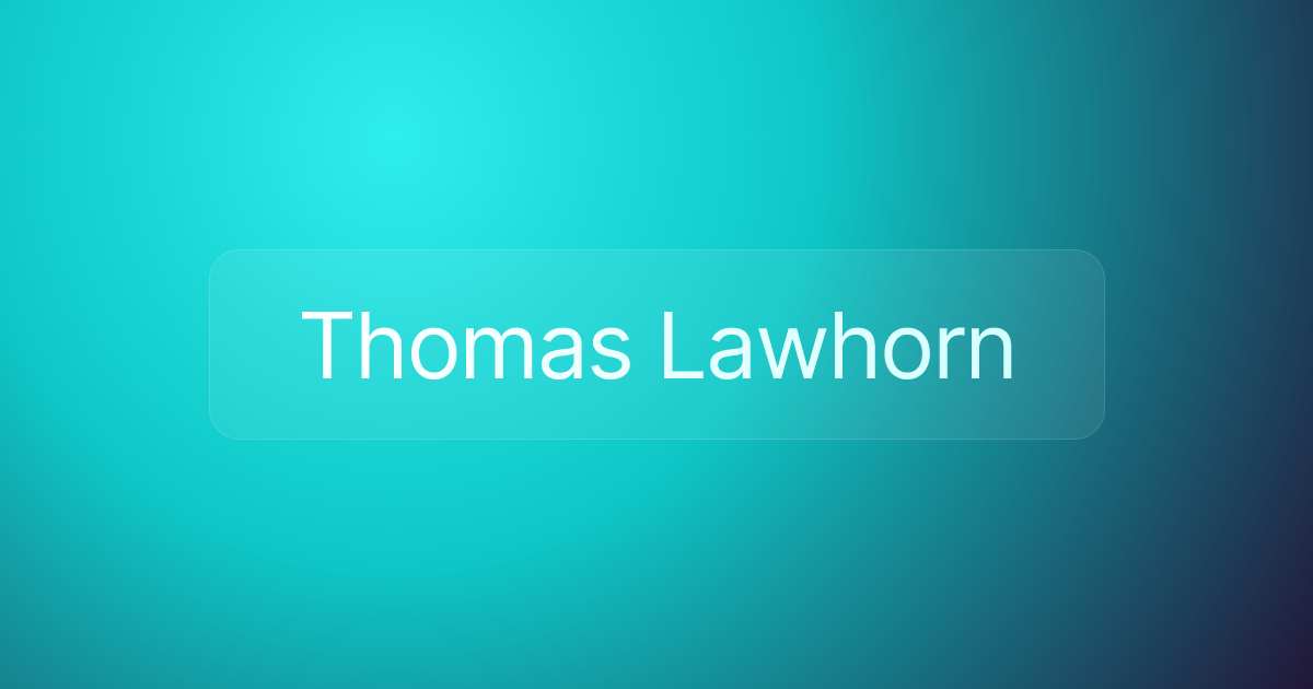 Thomas Lawhorn