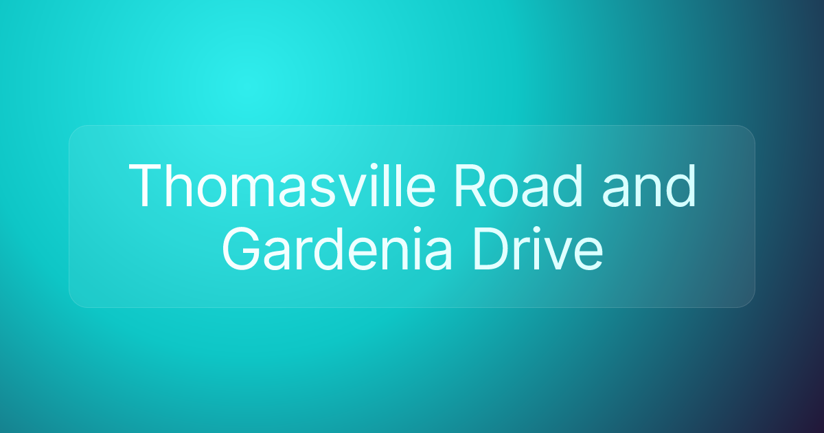 Thomasville Road and Gardenia Drive