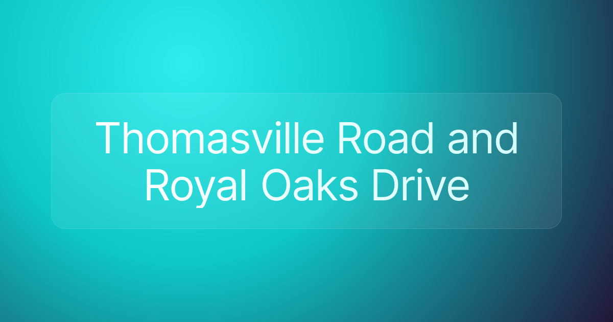 Thomasville Road and Royal Oaks Drive