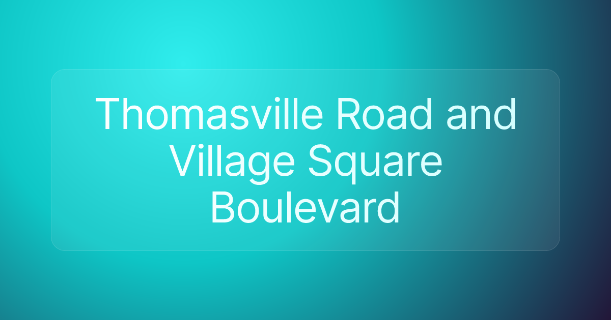 Thomasville Road and Village Square Boulevard