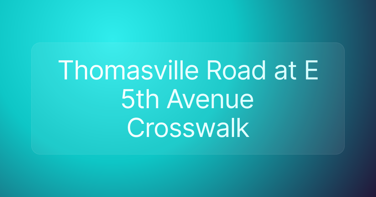 Thomasville Road at E 5th Avenue Crosswalk