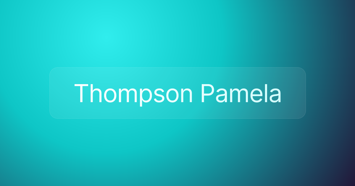Thompson Pamela