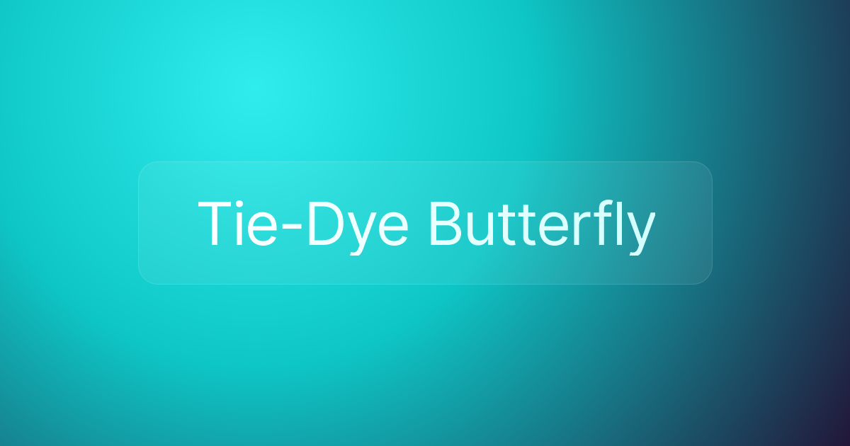 Tie-Dye Butterfly