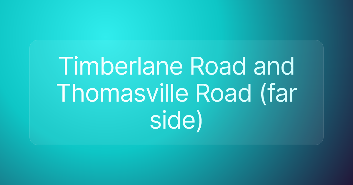 Timberlane Road and Thomasville Road (far side)